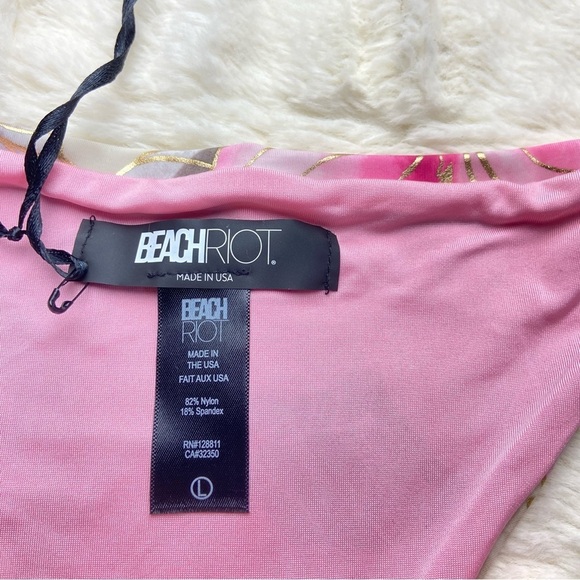 NWT Beach Riot soleil golden hibiscus floral cheeky bikini bottoms 12812 - Picture 7 of 13